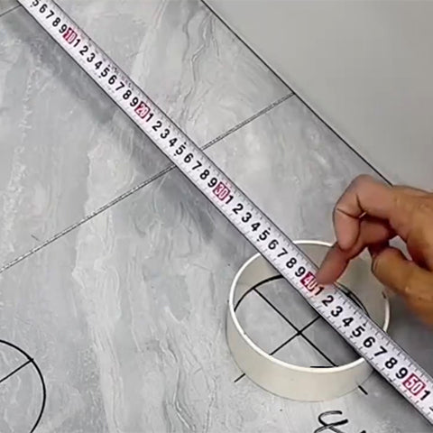 Measuring and marking for fitting a back to wall toilet