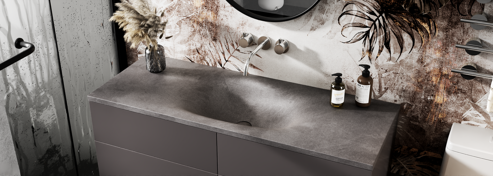 Concrete Vanity Tops with Basins