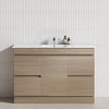 1-Door 4-Drawer 1200Mm Freestanding Bathroom Vanity Kickboard Single Multi-Colour Cabinet Only