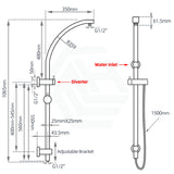 10 Inch 250Mm Round Black Twin Shower Station Top Water Inlet With 3 Functions Handheld Showers