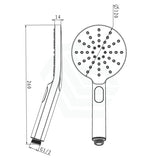 10 Inch 250Mm Round Chrome Twin Shower Station Top Water Inlet With 3 Functions Handheld Showers