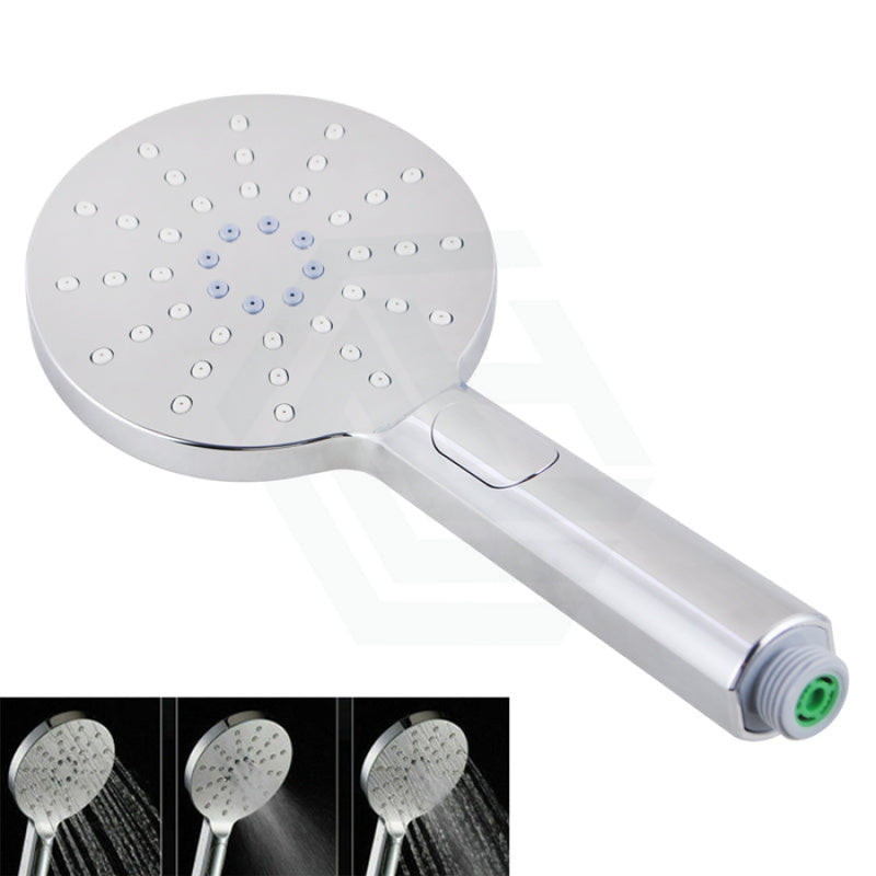 10 Inch 250Mm Round Chrome Twin Shower Station Top Water Inlet With 3 Functions Handheld Showers