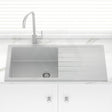 1000X500X220Mm Carysil Concrete Grey Single Bowl With Drainer Board Granite Kitchen Laundry Sink