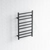 1000X600X120Mm Square Matt Black Electric Heated Towel Rack 9 Bars Rails