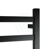 1000X600X120Mm Square Matt Black Electric Heated Towel Rack 9 Bars