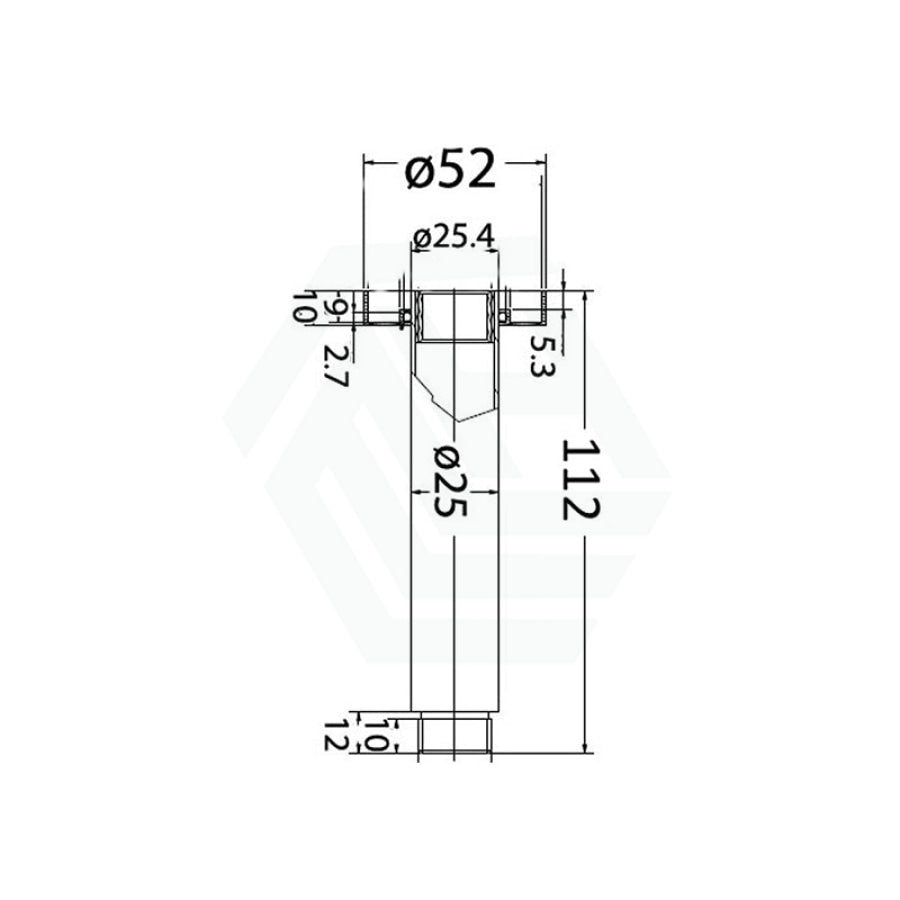 100/500Mm Round Vertical Shower Arm Chrome 100Mm Arms