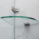 1090-2600Mm 3 Panels Wall To Shower Screen Frameless 10Mm Glass Chrome Fittings