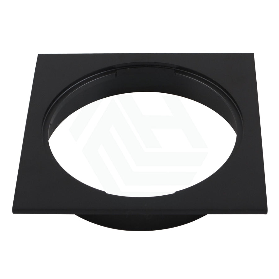 Floor Waste Drain Brass Square Matt Black