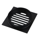 Floor Waste Drain Brass Square Matt Black