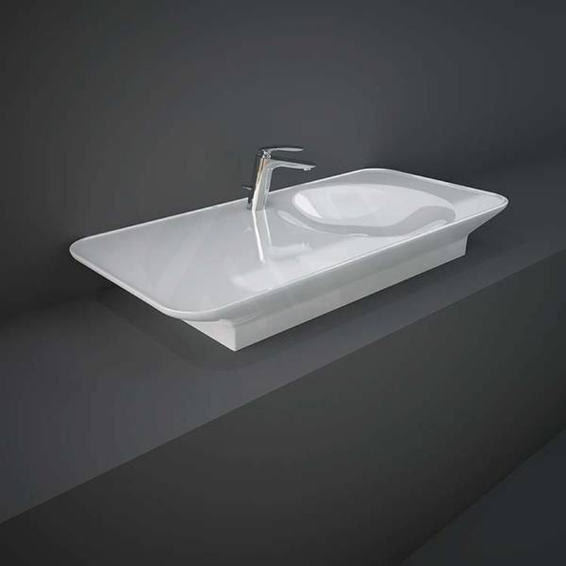 1120X505X140Mm Rak Valet Wall Hung Wash Basins Alpine White Right / 1 Tap Hole