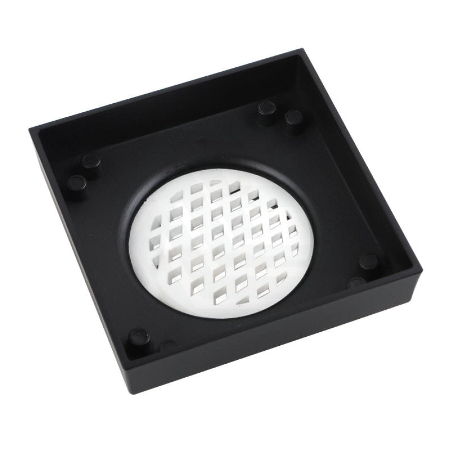 Floor Waste Drain Brass Smart Tile Insert Matt Black