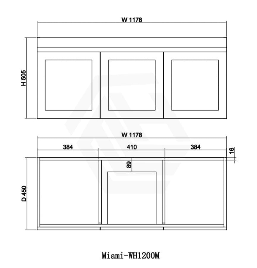 600-1500Mm Miami Wall Hung Bathroom Floating Vanity With Left / Right Drawers Matt White Shaker