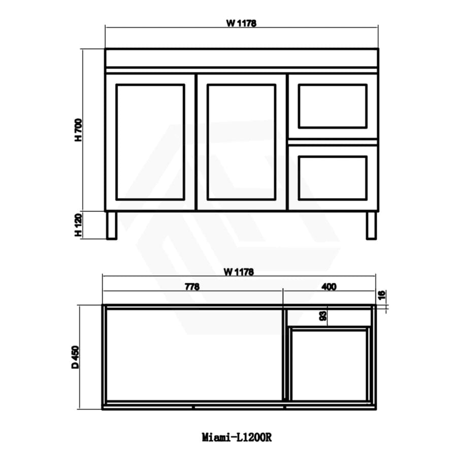 600-1500Mm Miami Freestanding With Legs Bathroom Vanity Matt White Shaker Hampton Style Left / Right