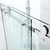 1180-2000X2000Mm L Shape Sliding Shower Screen Frameless Chrome Square Rail Handle 10Mm Glass