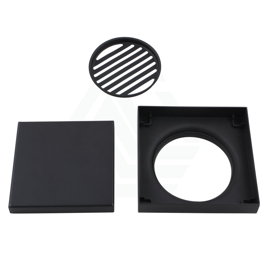 Floor Waste Drain Stainless Steel Smart Tile Insert Matt Black