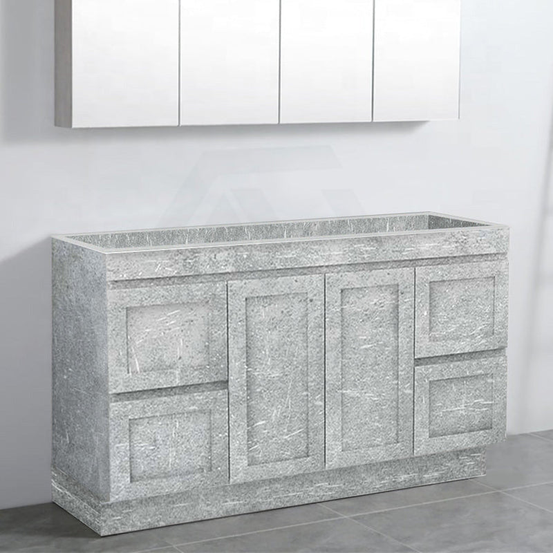 600-1500Mm Boston Plywood Freestanding Vanity Concrete Grey With Left/ Right Drawers Kickboard