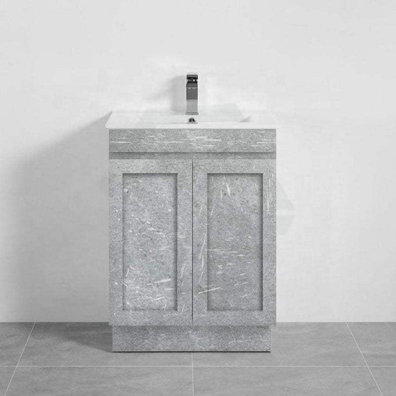 600-1500Mm Boston Plywood Freestanding Vanity Concrete Grey With Left/ Right Drawers Kickboard