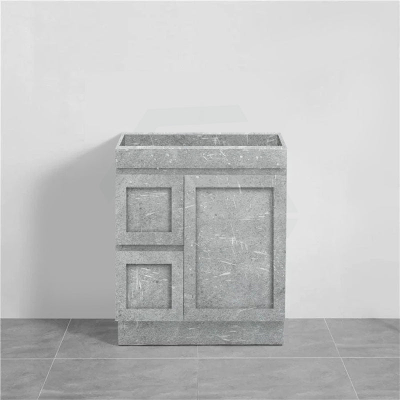 600-1500Mm Boston Plywood Freestanding Vanity Concrete Grey With Left/ Right Drawers Kickboard