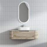 750 - 1800Mm Hamilton Wall Hung Curved Vanity Minimalistic Style Cabinet Only For Bathroom Matt