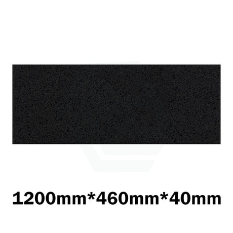 20Mm/40Mm Thick Gloss Ink Black Stone Top For Above Counter Basins 450-1800Mm Vanity Tops