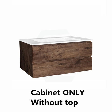 600-1500Mm Wall Hung Bathroom Floating Vanity Dark Oak Wood Grain Pvc Filmed Drawers Cabinet