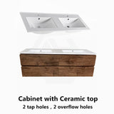 600-1500Mm Wall Hung Bathroom Floating Vanity Dark Oak Wood Grain Pvc Filmed Drawers Cabinet