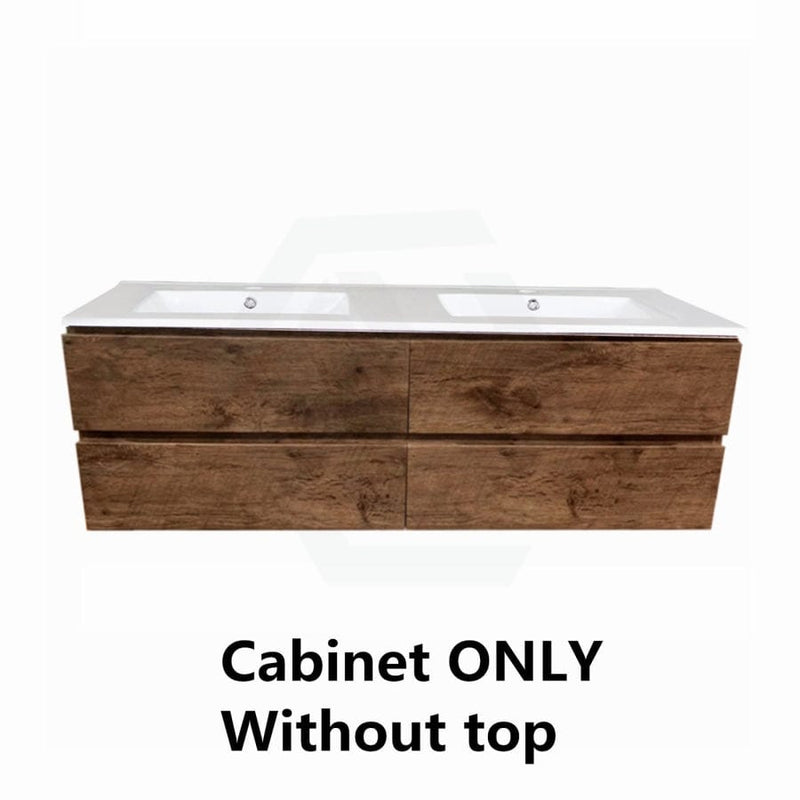 600-1500Mm Wall Hung Bathroom Floating Vanity Dark Oak Wood Grain Pvc Filmed Drawers Cabinet