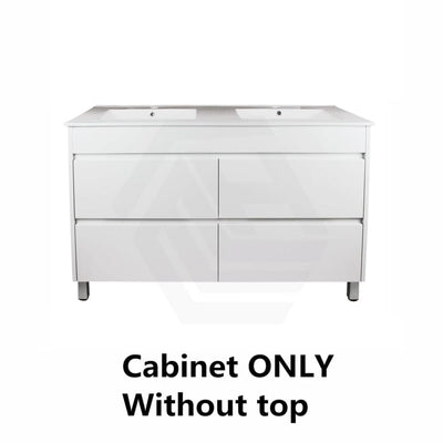 600-1500Mm Freestanding Bathroom Floor Vanity Matt White Pvc Filmed Drawers Cabinet Only &