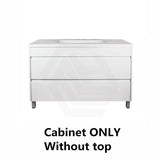 600-1500Mm Freestanding Bathroom Floor Vanity Matt White Pvc Filmed Drawers Cabinet Only &