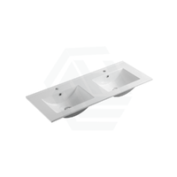 1205X470X180Mm Ceramic Top For Bathroom Vanity Double Bowls Gloss White Tops