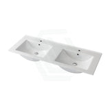 1210X465X175Mm Ceramic Top For Bathroom Vanity Double Bowls Gloss White Tops