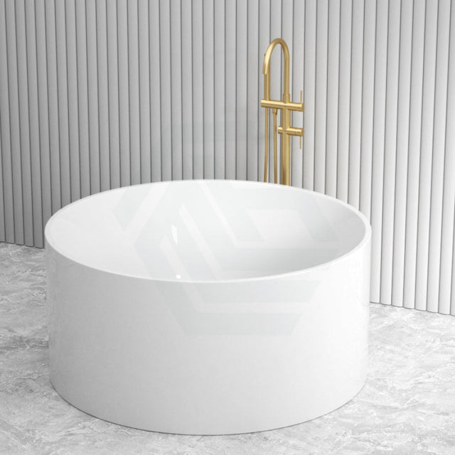 1280X1280X595Mm Ceto Como Freestanding Bathtub Gloss White Acrylic Round No Overflow Bathtubs