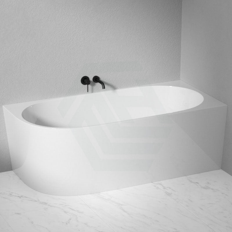 1485/1680Mm Nerida Bathtub Right Corner Acrylic Gloss White No Overflow