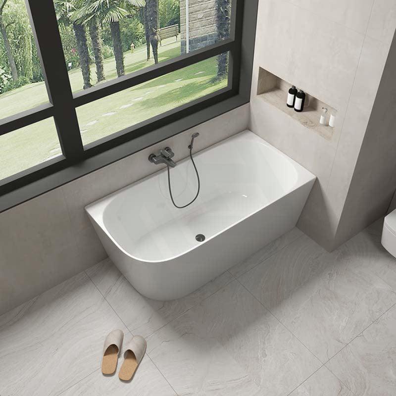 1300/1400/1485/1680Mm Nerida Bathtub Right Corner Acrylic Gloss White No Overflow Bathtubs