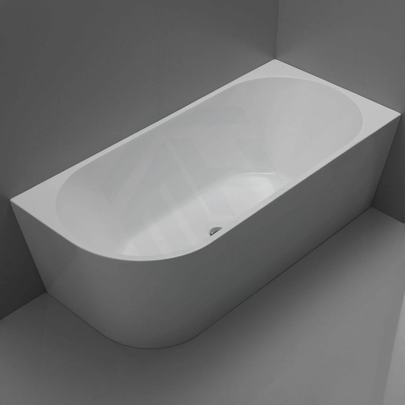 1485/1680Mm Nerida Bathtub Right Corner Acrylic Gloss White No Overflow