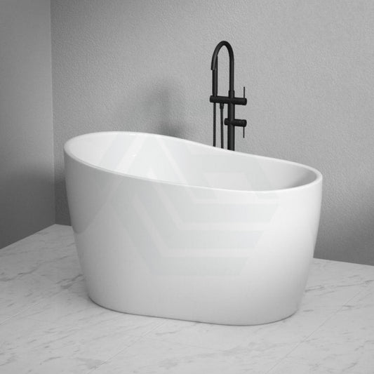 1300Mm Cee Jay Japanese Soaker Oval Bathtub Freestanding Lucite Acrylic Gloss White No Overflow