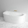 1400/1490/1600/1690Mm Hanabi Bathtub Back To Wall Gloss White No Overflow Bathtubs