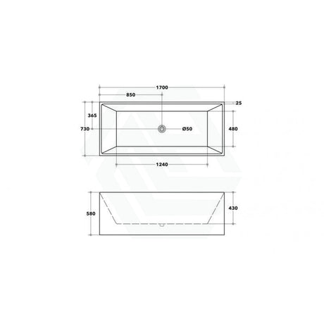 1500/1700Mm Theo Bathtub Multi Fit Corner Back To Wall Freestanding Acrylic Matt White Bath Tub No