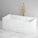 1400/1500/1700Mm Theo Bathtub Multi Fit Corner Back To Wall Freestanding Acrylic Matt White Bath