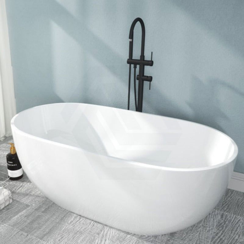 1400/1530/1690Mm Moah Oval Gloss White Freestanding Bathtub Acrylic No Overflow