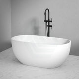 1400/1530/1690mm Noah Oval Freestanding Bathtub Matt White