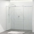 Tempered Glass Sliding Shower Screen 3 Panels Frameless Wall To Wall Chrome