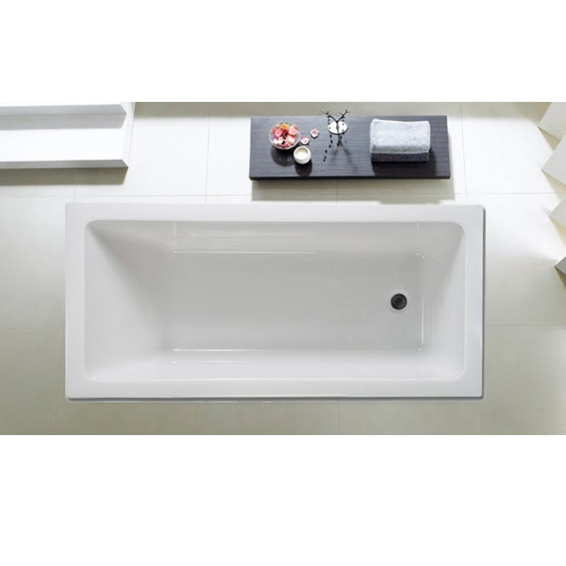 1470/1690Mm Square Drop In Bathtub Acrylic Gloss White Built Shower Bath