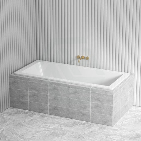 1470/1690Mm Square Drop In Bathtub Acrylic Gloss White Built Shower Bath Drop-In Bathtubs