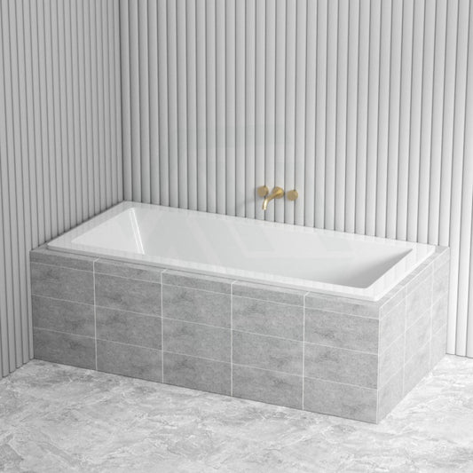 1470/1690Mm Square Drop In Bathtub Acrylic Gloss White Built Shower Bath Drop-In Bathtubs