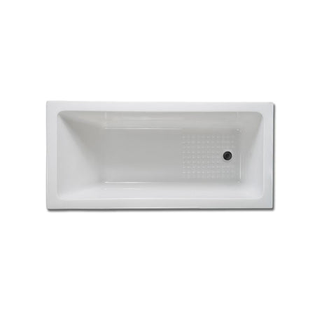 1470/1690Mm Square Drop In Bathtub Acrylic Gloss White Built Shower Bath