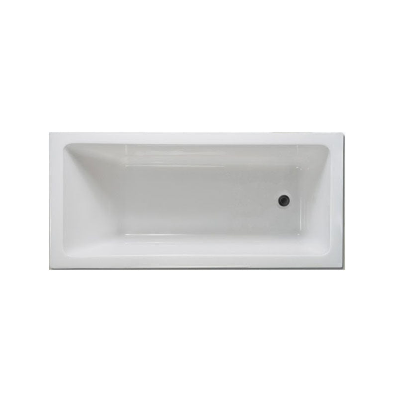 1470/1690Mm Square Drop In Bathtub Acrylic Gloss White Built Shower Bath