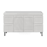 600-1500Mm Miami Freestanding With Legs Bathroom Vanity Matt White Shaker Hampton Style Left / Right