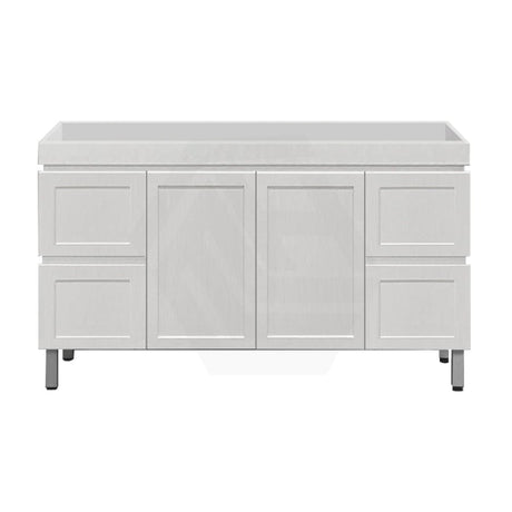 600-1500Mm Miami Freestanding With Legs Bathroom Vanity Matt White Shaker Hampton Style Left / Right