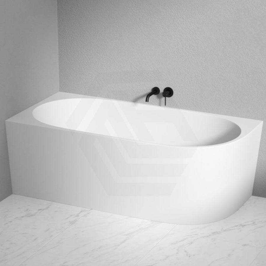 1485/1680mm Nerida Bathtub Left Corner Matt White